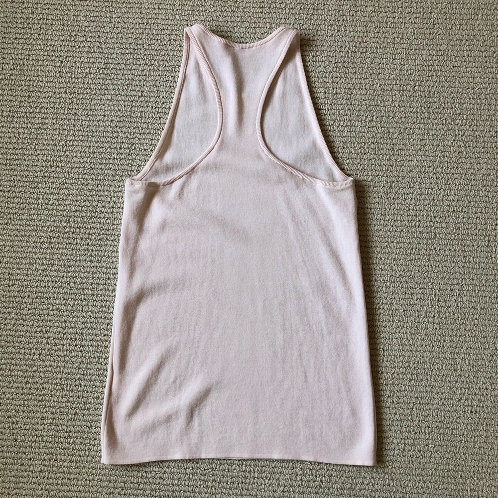 A.L.C. Ribbed Racerback Tank Top Light Pink Size Small - Picture 5 of 10
